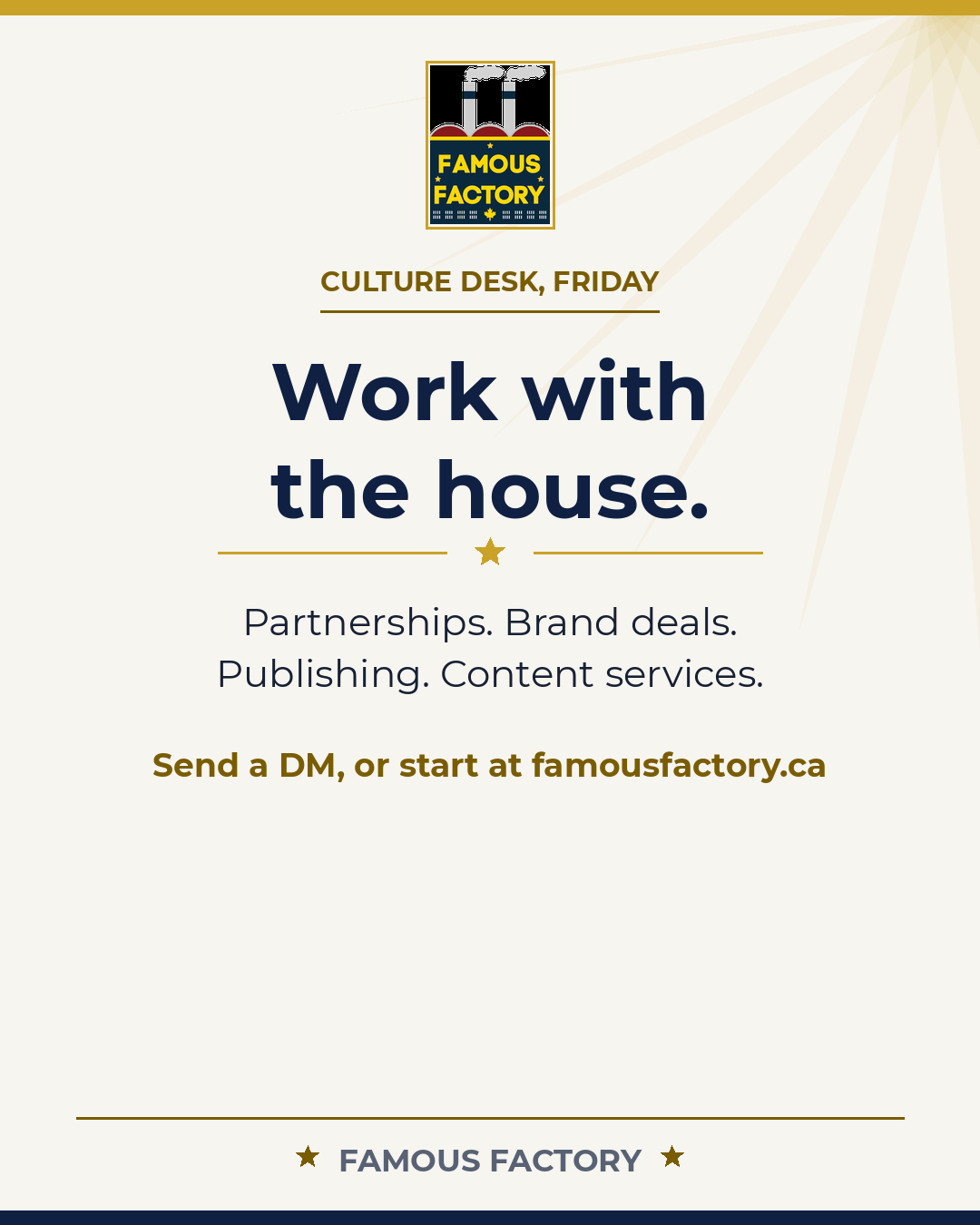 Work With the House card: partnerships, publishing, and content services